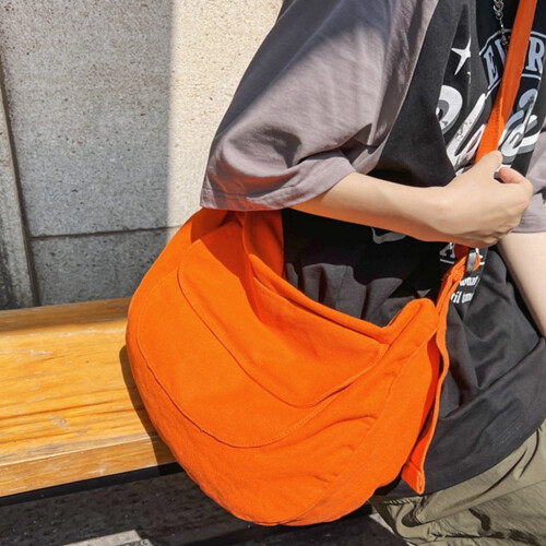 Τσάντα ώμου μεγάλης χωρητικότητας για unisex τσάντα από καμβά-χιαστί, συμπαγής 2