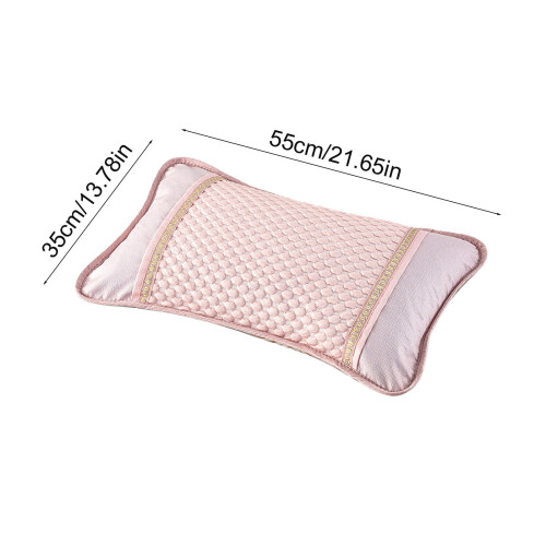 Funda de almohada de seda helada multicolor, 55x35 cm, desmontable y lavable. 2
