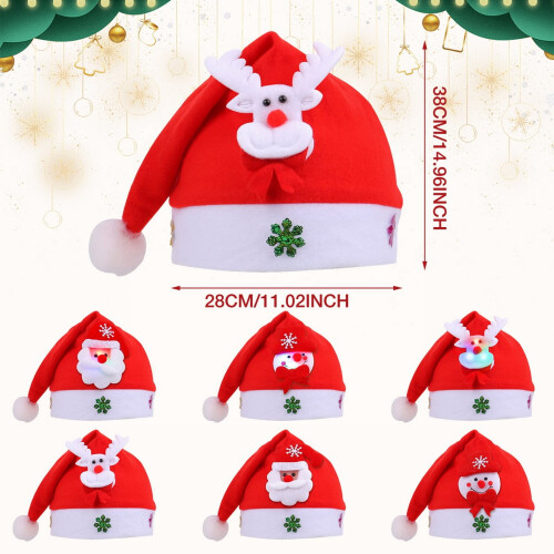 Weihnachtsmütze, Weihnachtsmann-Plüschmütze, 1 Stück 2