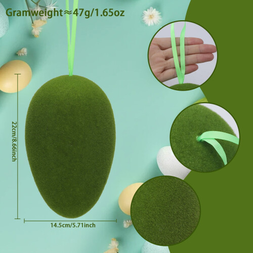 Easter Egg Ornament Green Festive Decor 1 Piece 1