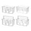 Handdraagbare transparante-Transparant gewoon Met scheidingswand 2