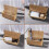 Håndflettet rotting kabelboks – ventileret, beige, 12,9x 4