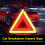 Car Breakdown Warning Triangle, Red Reflective, Portable 2