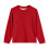 Mädchen-Langarmshirt, einfarbig, rot, Größe 140 2