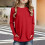 Mädchen-Langarmshirt, einfarbig, rot, Größe 140 3