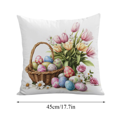 Bunny Rabbit Eggs Throw Pillow Cover 18x18 Inch 1PC 1