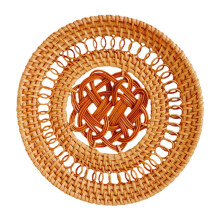Künstlerische handgewebte Untersetzer aus Rattan, ideal zum-1 13