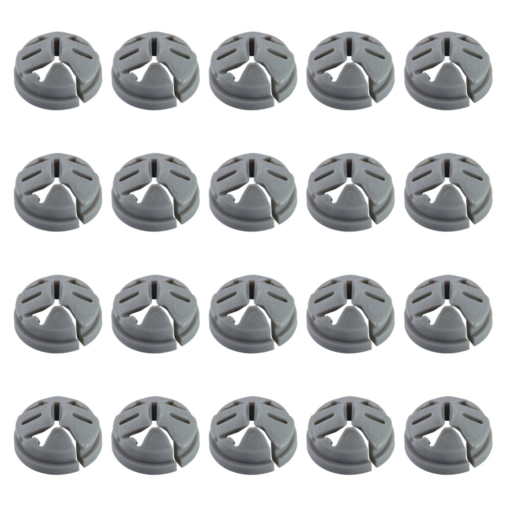 Plastic Electrical Box Wire Inserts Button None-Gray 20 Pieces 7754003384294