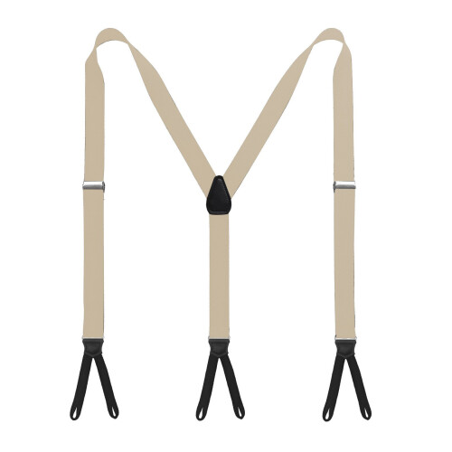 Klassieke gestreepte bretels, polyester broekriem, perfect-Khaki