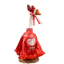 Easter Front Door Decoration Geese And Rabbit Outfit-Red 1