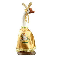 Oster-Veranda-Gänse-Kaninchen-Outfit-Set,-Gold 2