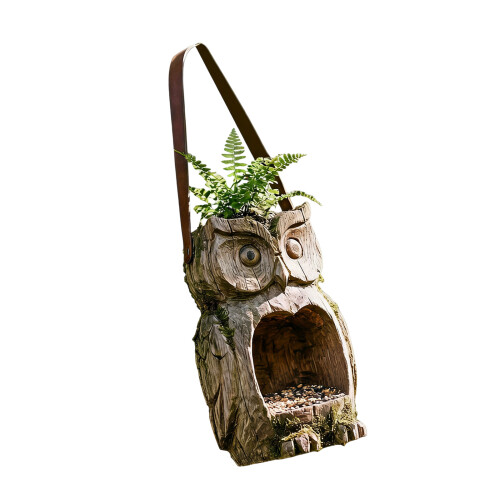 Waterproof Hanging Wild Bird Feeder Owl Shape Bird Feeding Tool