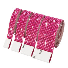 4 Rolls Sparkling Rhinestones Ribbon Crystal Ribbon For-Rose
