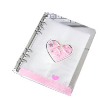 Lint Strik Fotokaarthouders Acryl Binder Cover met 20-roze hart