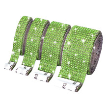 4 Rollen funkelndes Strassband, Kristallband für die-Hellgrün
