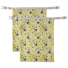 Food Safe Bees Wax Bread Container with Elastic Bands-A 2