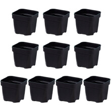 Petits pots de fleurs simples 10 pièce/ensemble,-Noir XL
