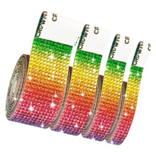 Beautiful Rhinestones Ribbon Roll 4 6 8 10 Row Glass-D model
