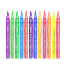 Pack of Glitter Drawing Pen Glitter Acrylic Paint Marker Pen Set