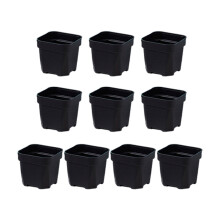 10 Piece/set Simple Small Flowerpots Home Gardening-Black XS