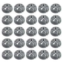 None Metallic Push Button Cable Connector-Gray 25 pieces