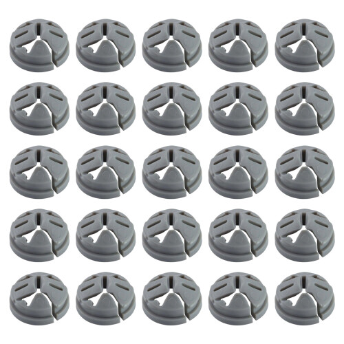 None Metallic Push Button Cable Connector-Gray 25 pieces