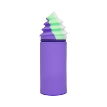 Expandable Silicone Pencil Bag Waterproof Pencil Pouches-Purple