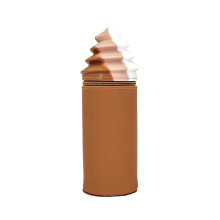 Expandable Pencil Case With Suction Cup Waterproof-Brown