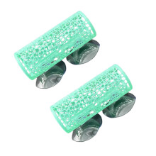 2PCS Kunstmatige Betta Fish Cave Zuignap Bed Aquaria-Groente