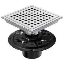 Stainless Steel Floor Drain Replacement Square-Brushed 11cm