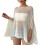 Stylish See Through Cover Shawl Lightweight Polyester-White M 1