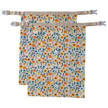 Sac de conservation des aliments en cire d'abeille en coton-B2