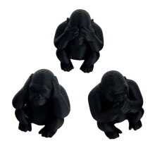 3pcs Simulation Gorillas Figurine Model Statue Figure Office