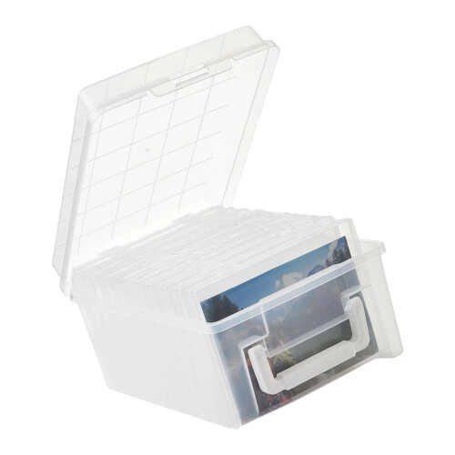 Stackable Clear Colored Memory Box Perfect For Keeping-Clear