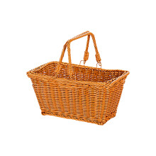 Élégant panier de rangement ovale tissé à la main en PE-S carré