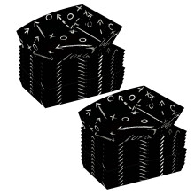 Ensemble de 24 plateaux à-Impression recto verso noire