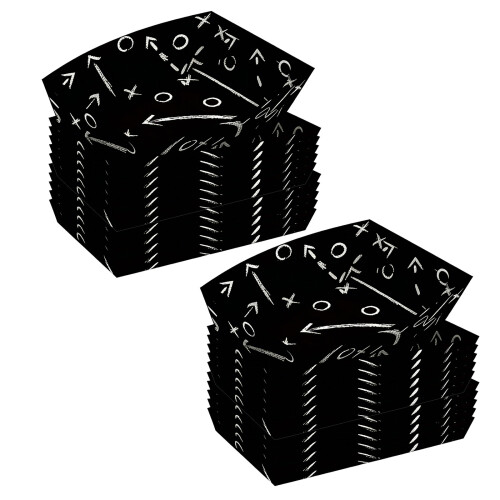 Ensemble de 24 plateaux à-Impression recto verso noire