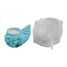 Conch Shape Candle Cup Silicone Molds for Making Flowerpot-002