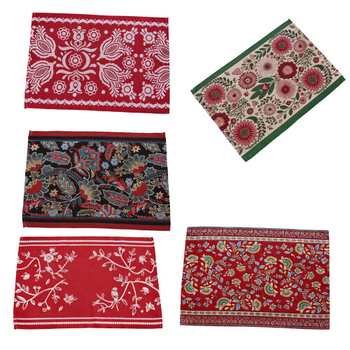 Multipurpose Placemat Florals Pattern-pack of four pink flowers 1