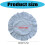 Cotton Polyester Blend Round Ruffled Placemat- Sky Blue 2