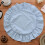Cotton Polyester Blend Round Ruffled Placemat- Sky Blue 5