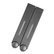 Dispenser per sapone da muro da 420 ml, nero, confezione da 2 pezzi