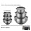 Multipurpose Kitchen Bowl Nonrust Steel-Six  piece set silic 5