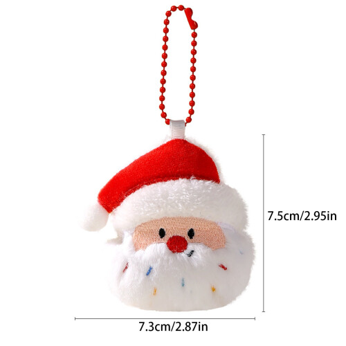 Weihnachtsplüsch-Schlüsselanhänger-Puppe, 7,5 cm 1