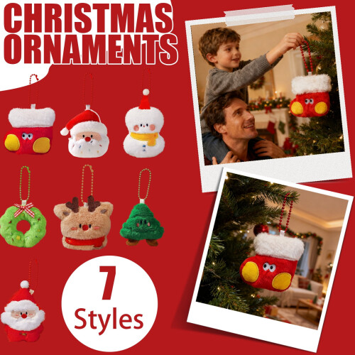 Weihnachtsplüsch-Schlüsselanhänger-Puppe, 7,5 cm 2
