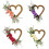 Heart Shaped Artificial Wreath Valentine's Decoration-White 3