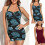 Γυναικεία Μαγιό Retro-Halter Vintage Ολόσωμο Μαγιό με Ριχτή Κοιλιά και Πόδια για Αγόρια, 2