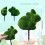 Rabbit Shape Insert Rabbit Simulation Green Insert Potted Easter Bunny Suitable For Easter Decoration Indoor Desk Style (3D Style) 3