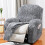Elastic Recliner Chair Cover – Light Grey, 1 Pc 3