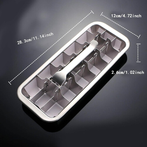 Stainless Steel Ice Cube Tray – Square Moulds, 18-Cube, 1